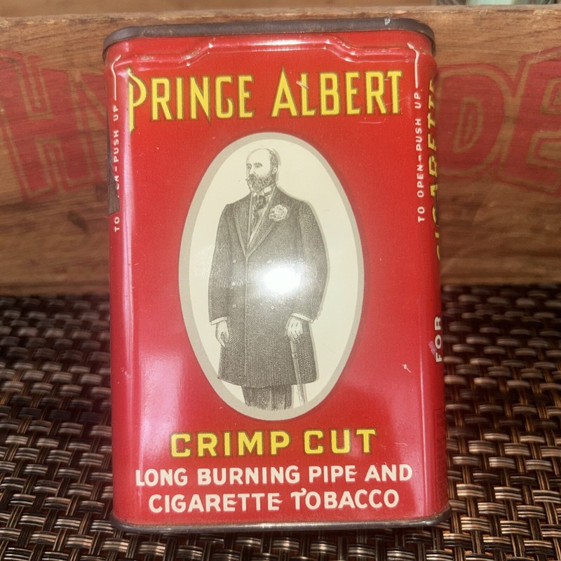 Vintage Prince Albert Crimp Cut Cigarette & Pipe Tobacco Tin