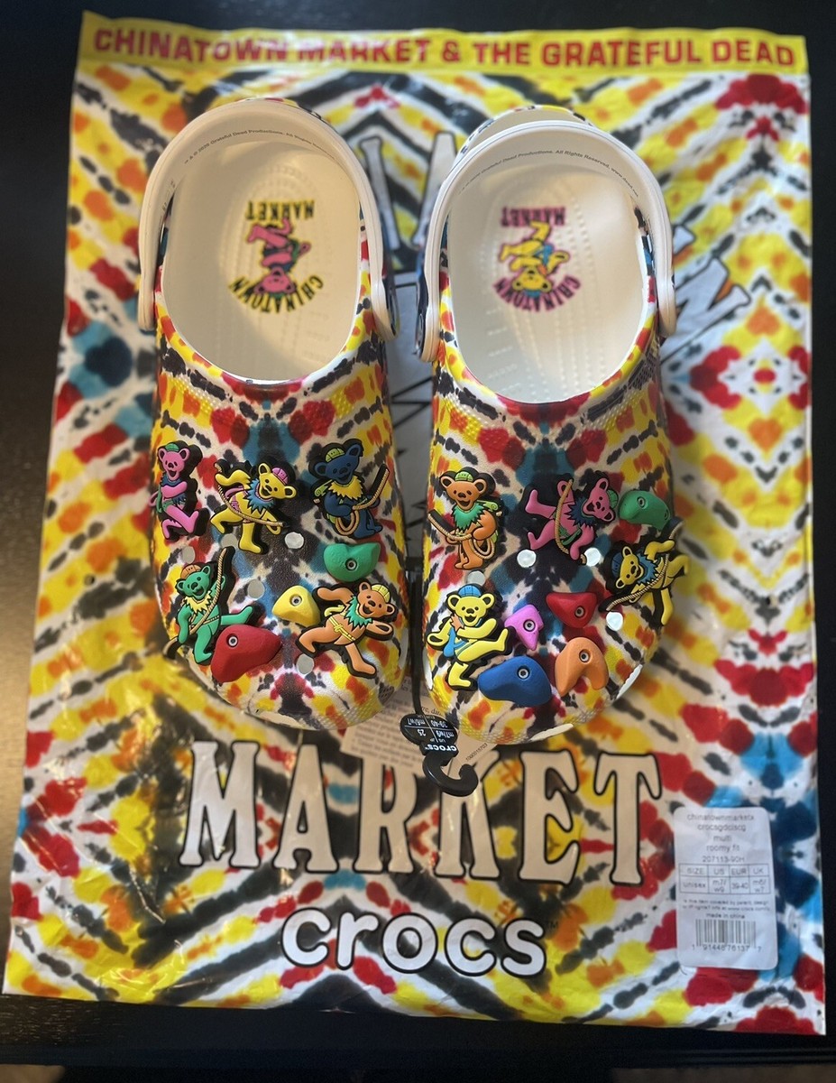 grateful dead crocs size 9