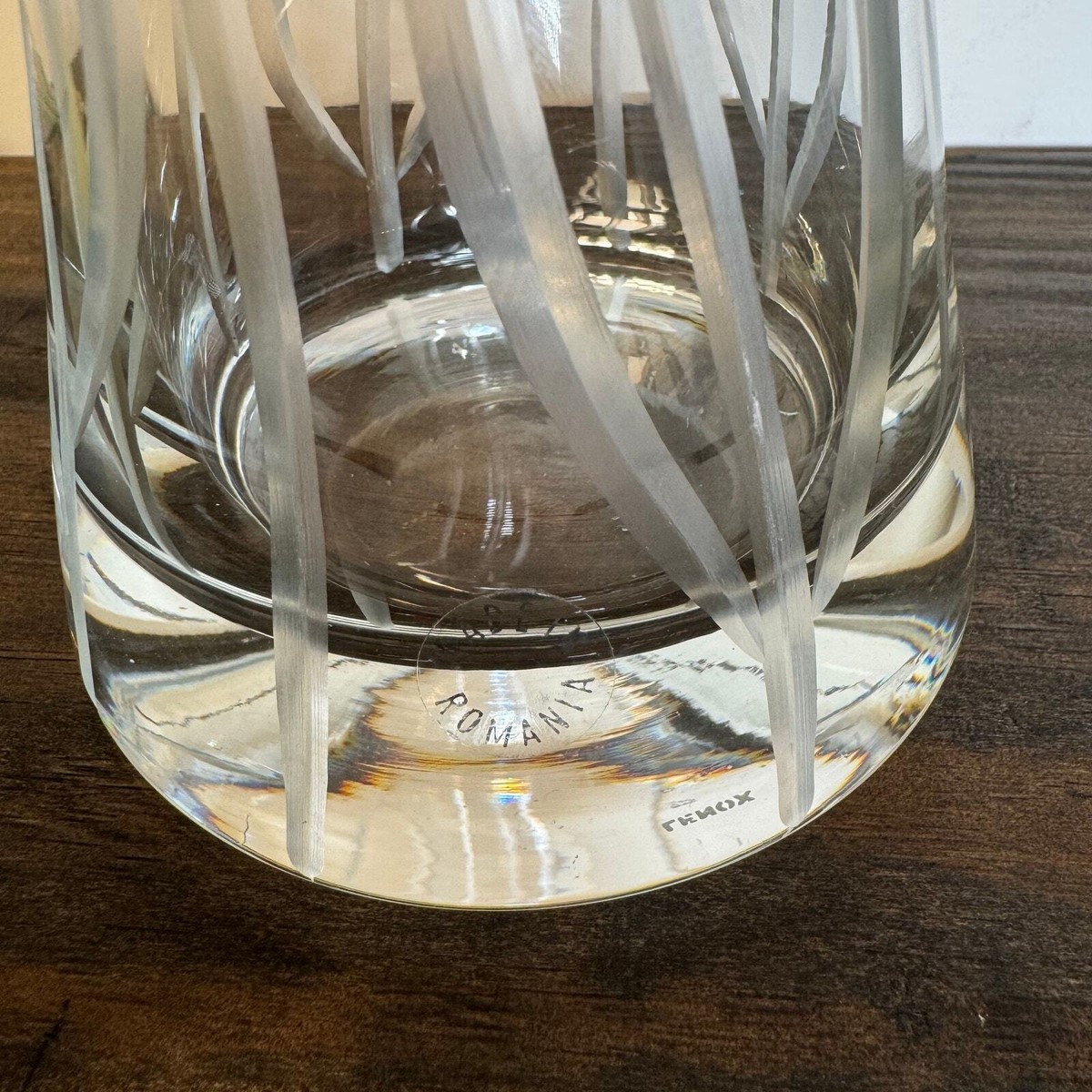 はなもも(^・^) Vintage Lenox “Floral Spirit” Lead Crystal Etched Glass 9” Pink