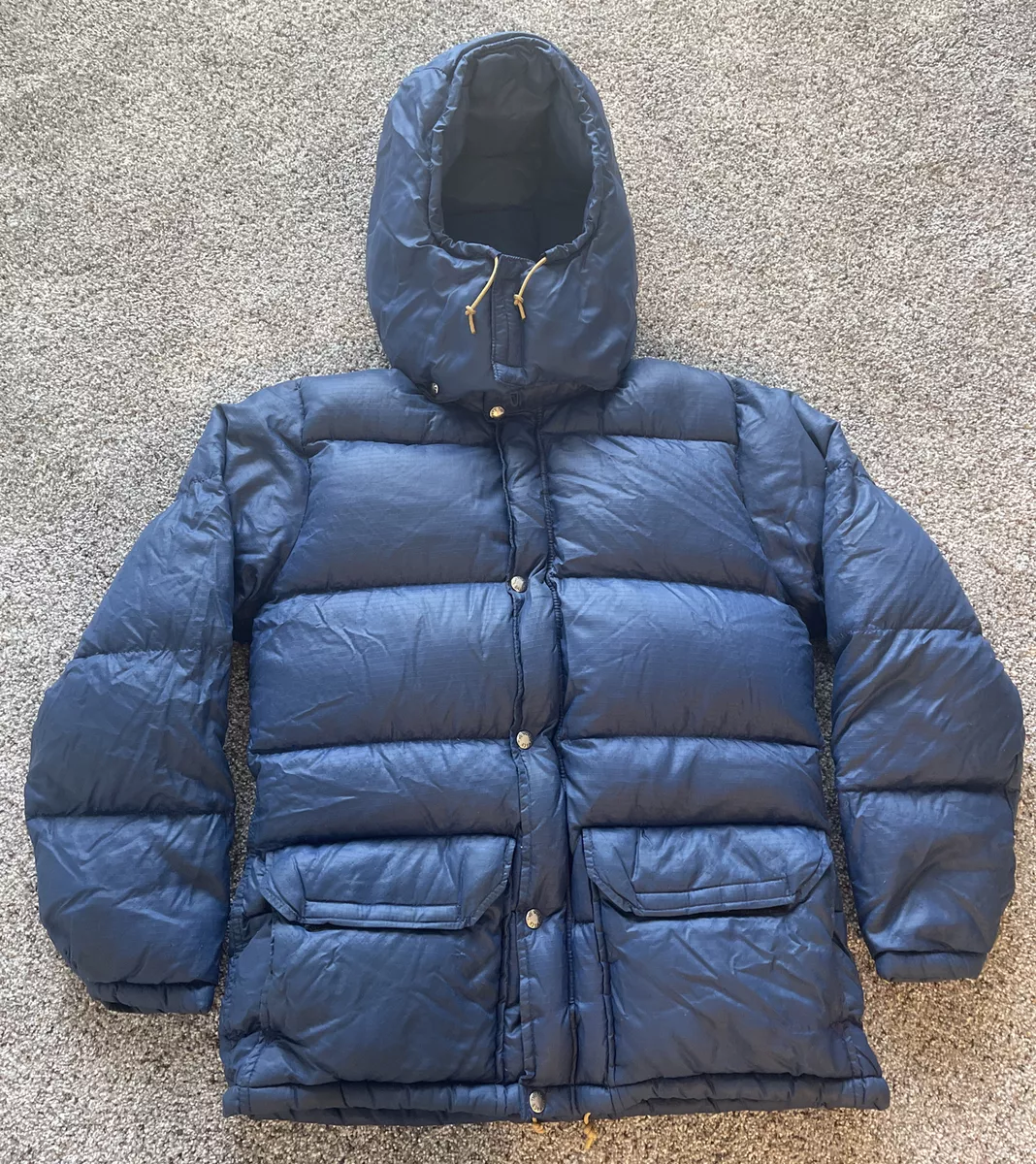 Vintage 70’s Mens XS North Face TNF Brown Label Hooded Goose Down Puffer Jacket