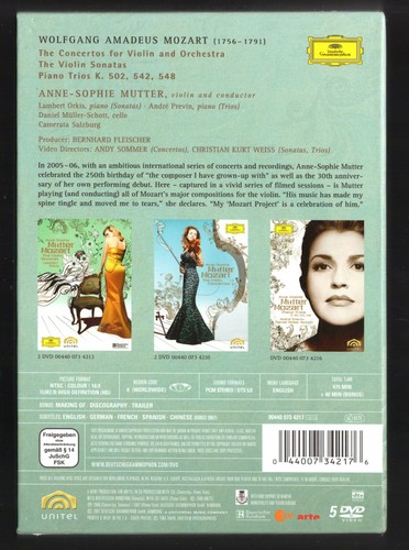 5 DVD ★ Mozart : Anne-Sophie Matter ★ Coffret Comme Neuf (Opéra-Musique-Concert) - Photo 2/2