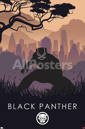 Marvel Heroic Silhouette - Black Panther Poster