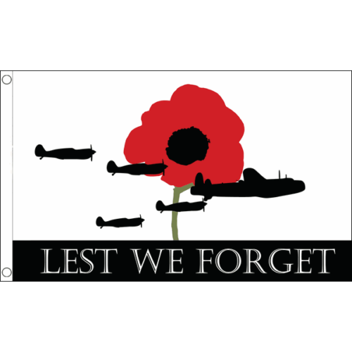8ft 5ft 3ft Lest We Forget Poppy Army Navy RAF Soldier Remembrance Flag Flags - Picture 16 of 44