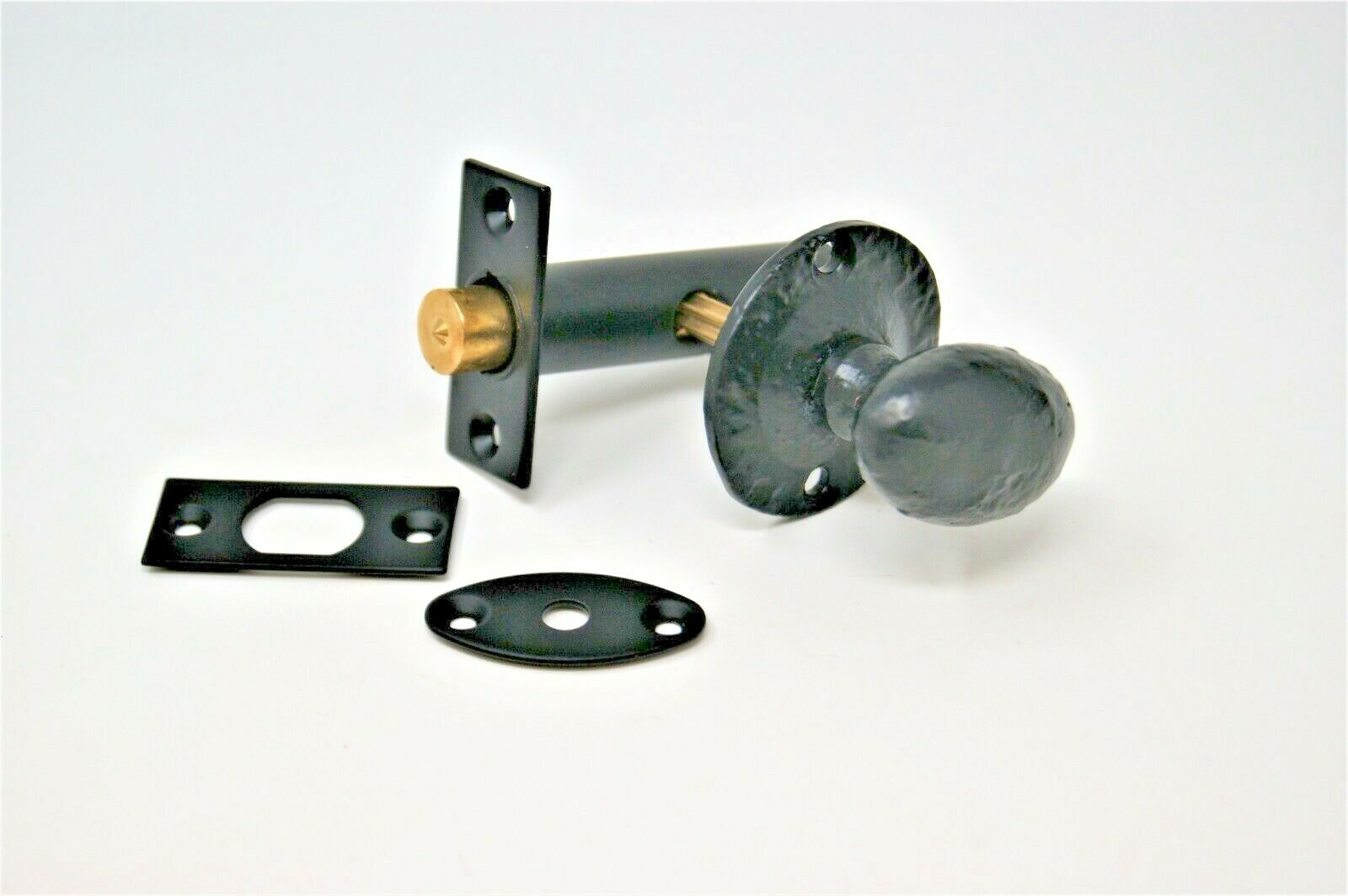 Antique Black Oval Thumb Turn Rack Bolt Door Lock Splined Spindle eBay