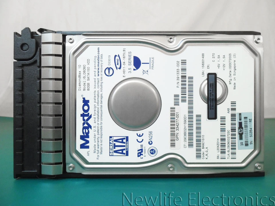 HP 353042-001 80GB 7,200 RPM 3 Gbps 3.5 in. SATA HDD 332649-003 - Image 4 of 4