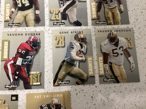 1992 SkyBox Prime Time Football Team Set - NEW ORLEANS SAINTS - Picture 5 of 6