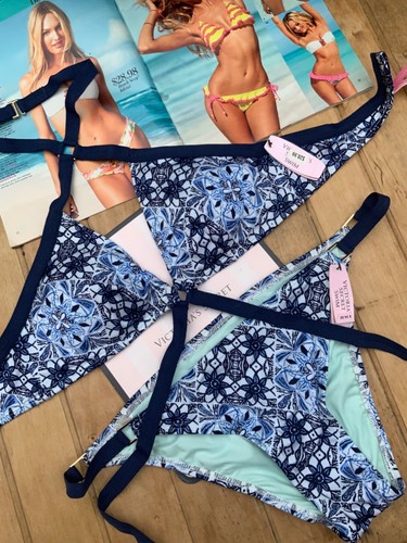 Victoria's Secret Wrap Halter Strappy Cheeky Bikini Set M US - Picture 7 of 7