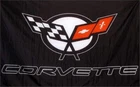 Corvette (Black) Logo Auto Dealer Banner Flag Sign