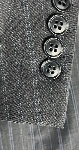 Giorgio by Giorgio Cosani Cashmere Wool Pin Strip Tailored French Suit, Men's 36 - Picture 17 of 24