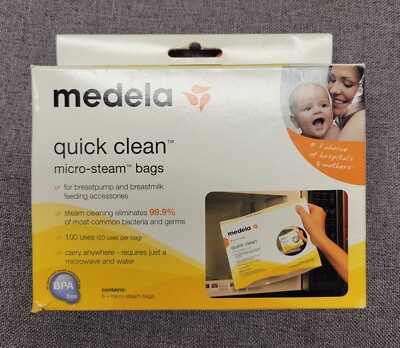 Medela Quick Clean Micro-Steam Bags 4 Count Breastfeeding 