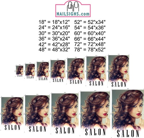 Hair Salon 02 Wallpaper Fabric Poster Adhesive Backing Décor ad Beauty Vertical - Picture 3 of 10