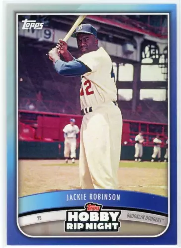 JACKIE ROBINSON 2025 Topps Hobby Rip Night #8 Blue Color Match Brooklyn Dodgers