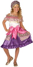 Deluxe Fortune Teller Gypsy Child Halloween 2pc Girl Costume, Small 4-6