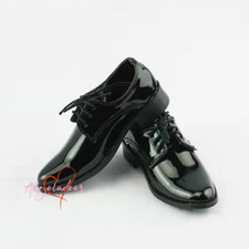 1/4 1/3 Uncle ID75 BJD Doll Casual PU Leather Suit Shoes Patent Black / White