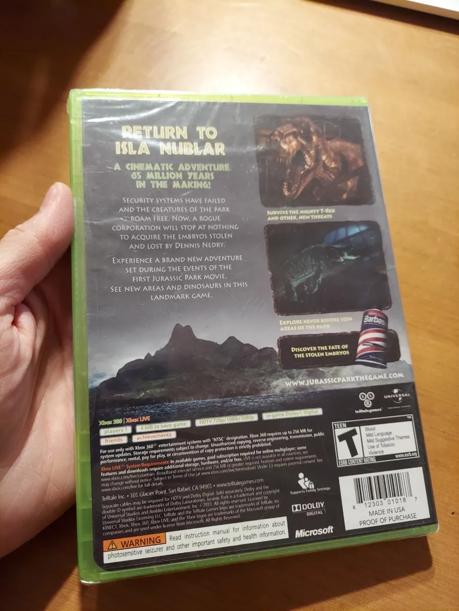 Jurassic Park: The Game (Xbox360) [ T0650 ] - Bem vindo(a) à nossa loja  virtual