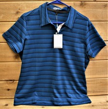 Nike Golf Nike Fit Dry L 12-14 Blue Striped Polo Shirt 267175-497 New with Tags