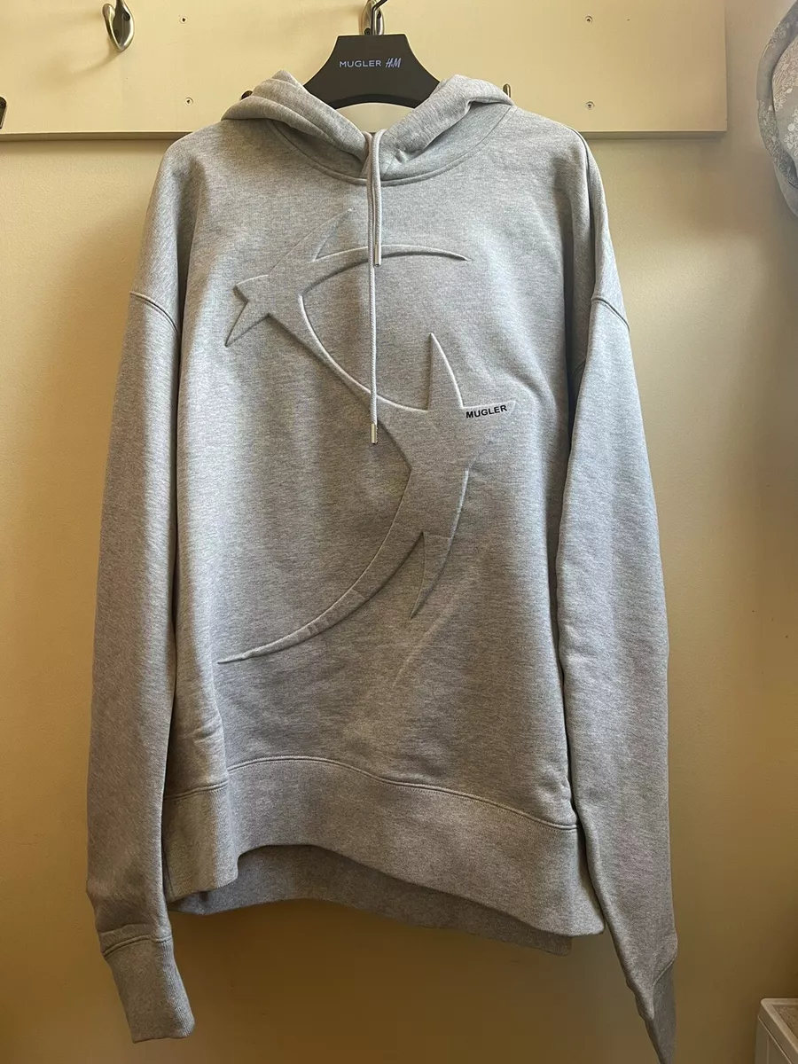 H&M x Mugler Hoodie, Grey, New With Tags