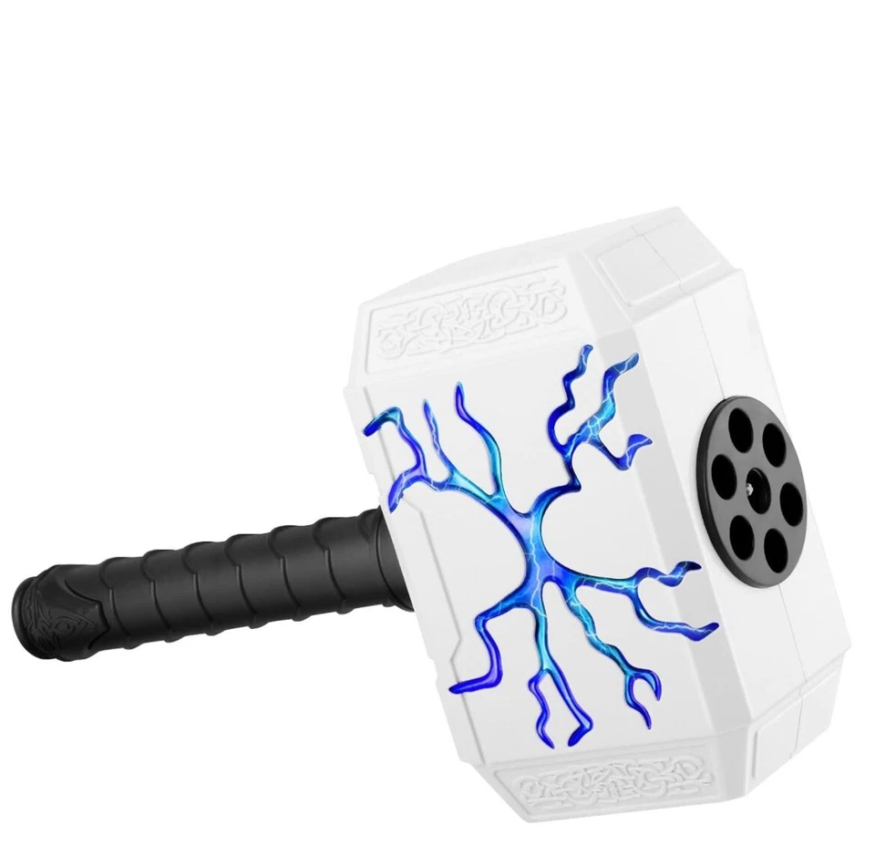 Thor Hammer Gun Foam Bullets Motorized Dart Blaster Electric Toy Unteste - Image 2 of 4