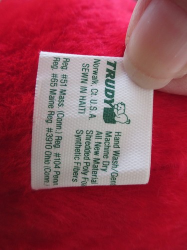 Vintage Del Monte Plush Stuffed Animal, Reddie Tomato, 1982 EC - Picture 4 of 4