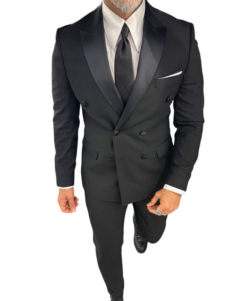 Designer Two Rows Of Buttons Tuxedo Wedding Suit Men's Suit Tailored