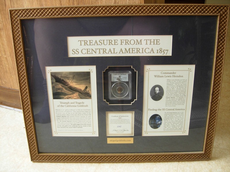Treasure from 1857 SS Central America Shipwreck PCGS Encapsulated Gold Nuggets!!