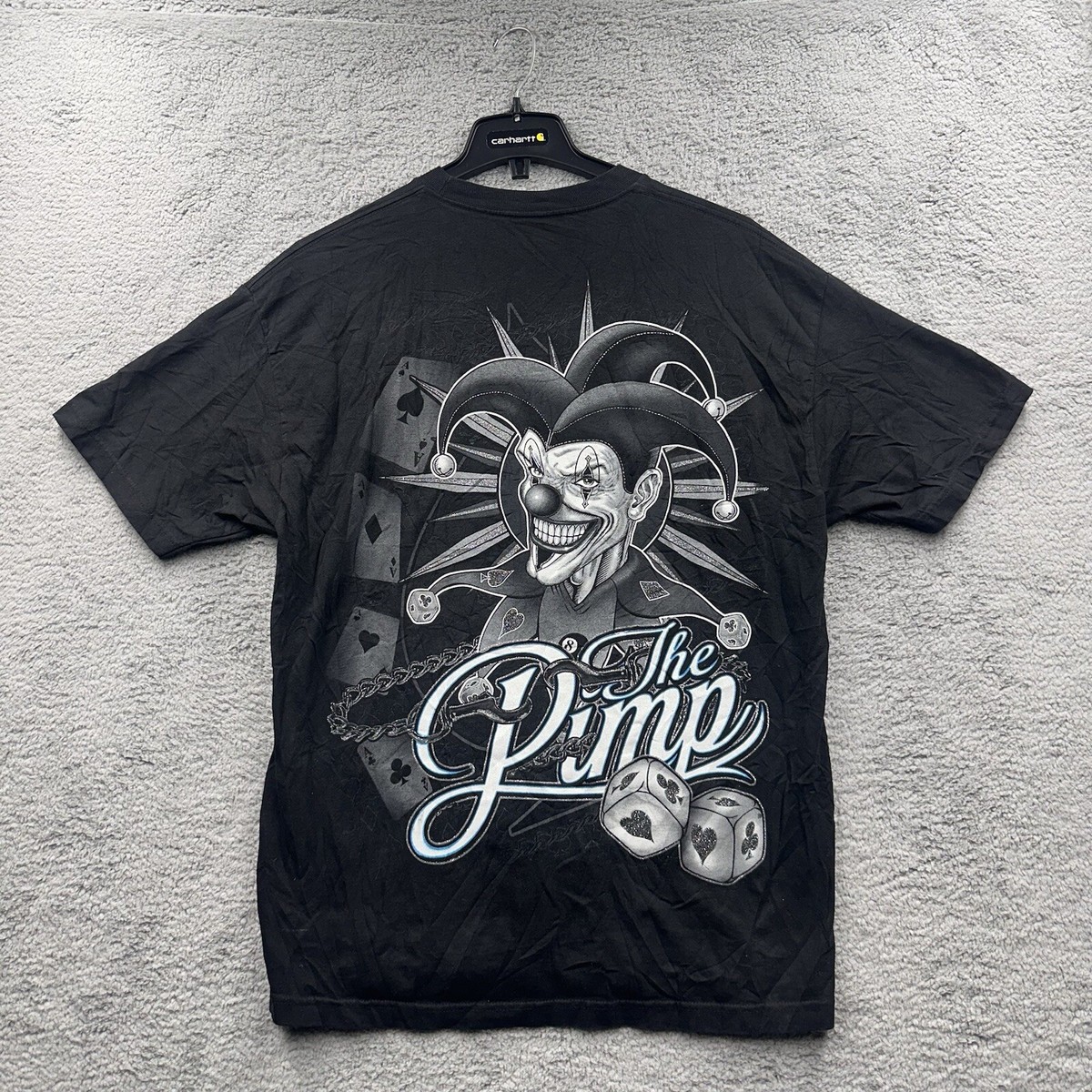Vintage Y2K Pimp Graphic T Shirt Large Ace Joker Gangster Vintage Y2K Pimp Graphic T Shirt Large Ace Joker Gangster