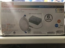 Cloudy Bay 4" 3000K/4000K/5000K Three Color Temperature Selectable White (6PK)