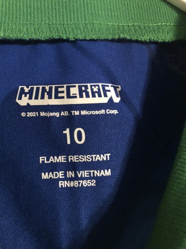 Minecraft Boys 2pc Pajama Set Size 10 - Picture 4 of 4