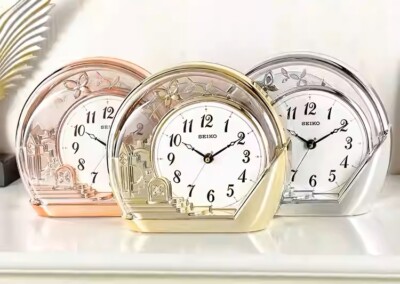 100% Seiko] QXN232 Rotating Pendulum Standing Desk & Table Clock