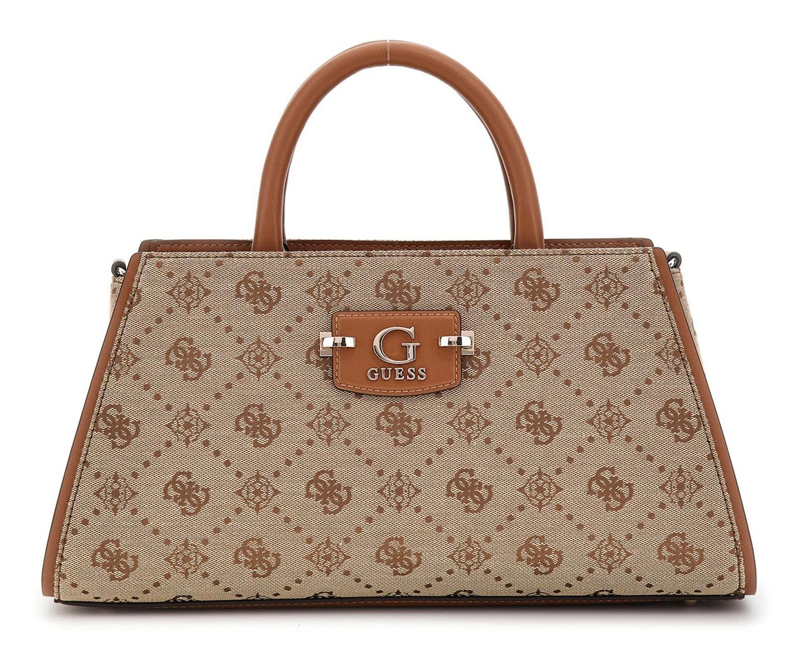 GUESS handbag Neda Girlfriend Satchel Latte Logo