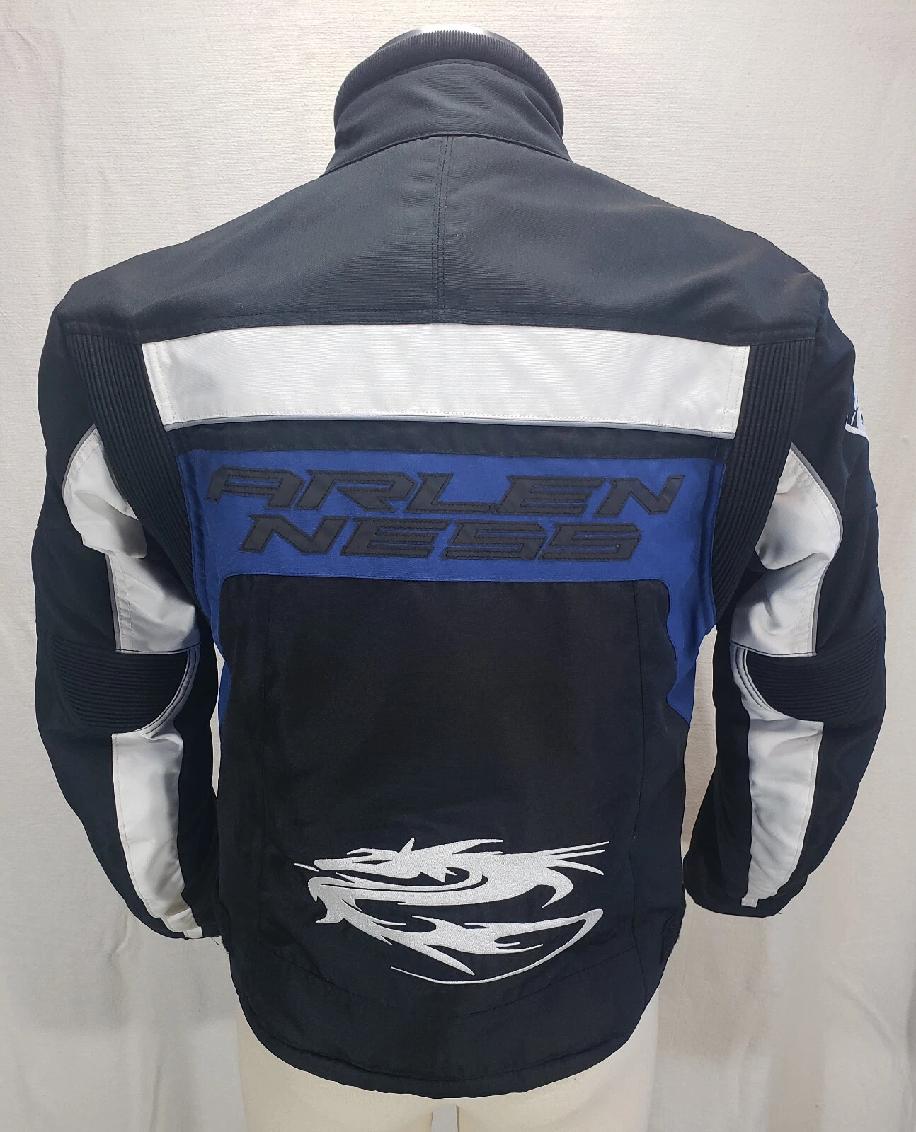 ARLEN NESS Men's Motorcycle Jacket Size L Large Blue Black - product detail image 5