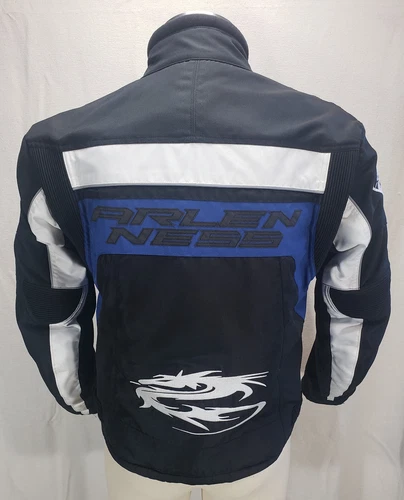 ARLEN NESS Men's Motorcycle Jacket Size L Large Blue Black image 5
