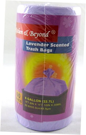 Scented Trash Bags, (3 Assorted Scents Lavender, Lemon, Vanilla, or Ocean