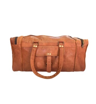 38'' Lammfell Leder Duffel Herren Übernacht Carry-On Reisegepäck Sporttasche