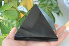 843g Rare Natural Polished Obsidian Quartz Crystal Pyramid Healing 1