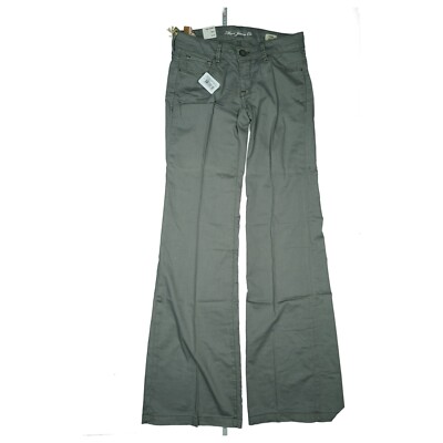MAVI Cora Womens Jeans Trousers Bootcut Stretch Low R Wide Leg W25 L34 Grey Thin NEW.