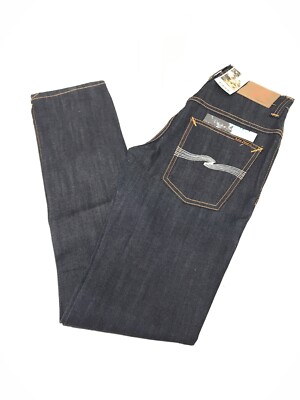 NUDIES Thin Finn Dry Ecru Embo Men's Jeans Authentic Size 27x32