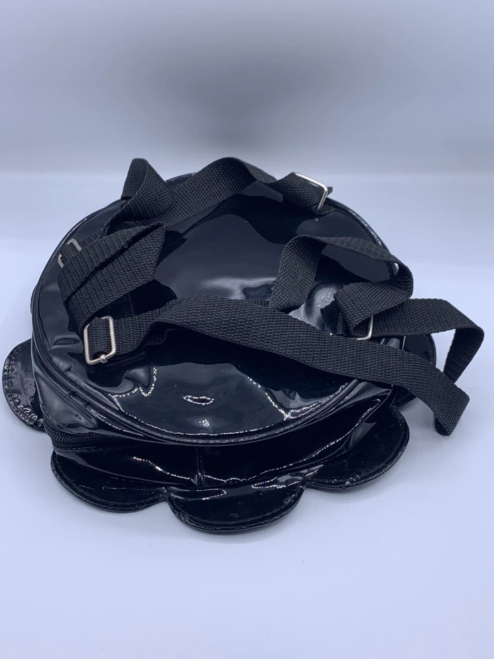 Vintage 1990s Yellow vinyl Round Smiley Happy Face Backpack Sun Flower. RARE - Image 4 of 4