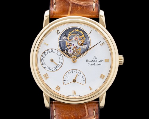 Blancpain 0023-1418-55 Villeret Flying Tourbillon 8 Days 18K Y...