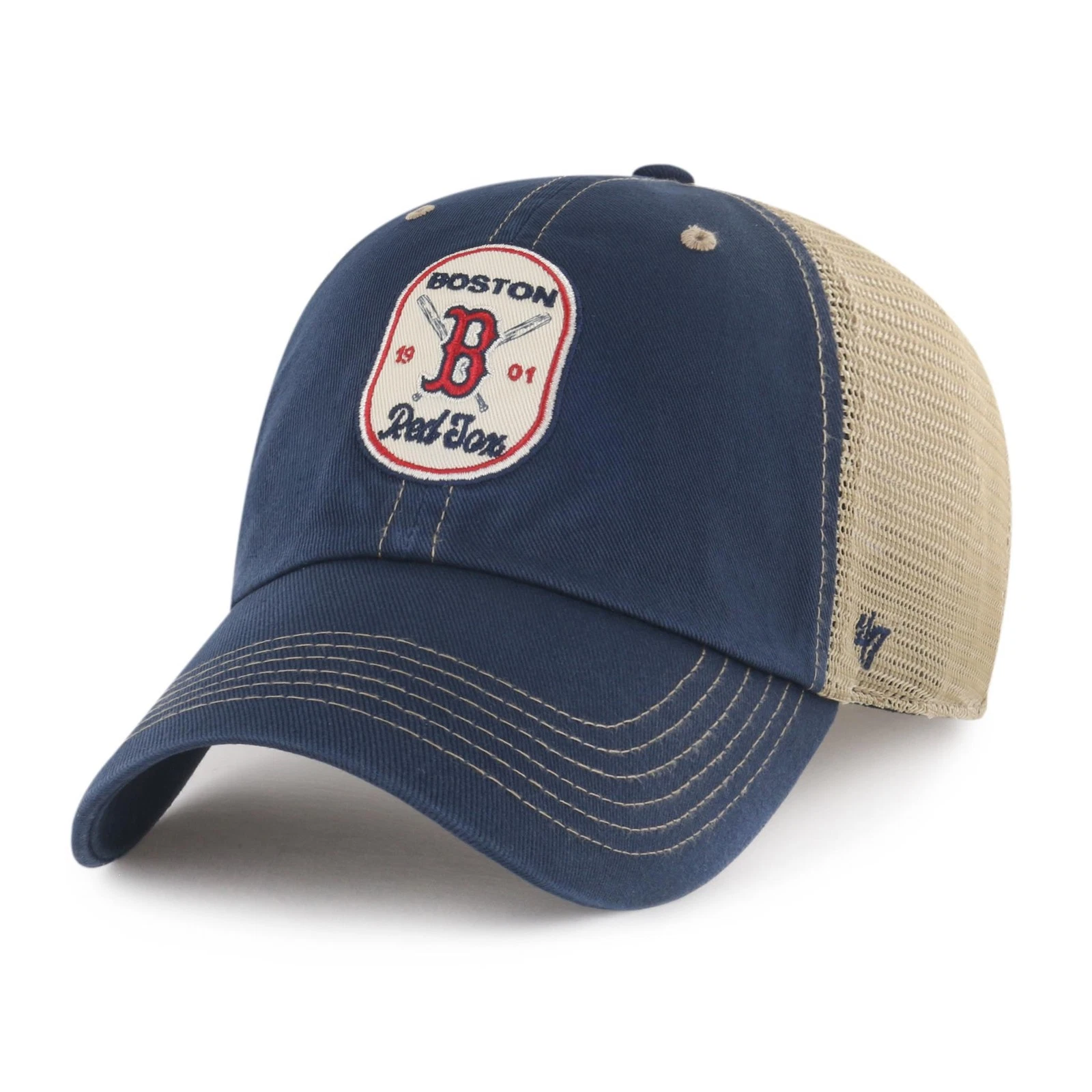 '47 Brand Cap MLB Boston Red Sox Crosspatch Mesh CLEAN UP Navy Baseball Cap Distressed
Opens in a ne