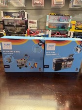 New 2025 Aldi Play Food Market  Cart  Bag Toy Play Set Of Two - Christmas Gift