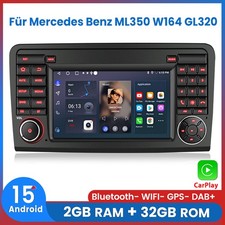 Für Mercedes Benz ML350 W164 GL320 Carplay Android 15 Autoradio GPS Navi BT DAB+ Für Mercedes Benz ML350 W164 GL320 Carplay Android 15 Autoradio GPS Navi BT DAB+
