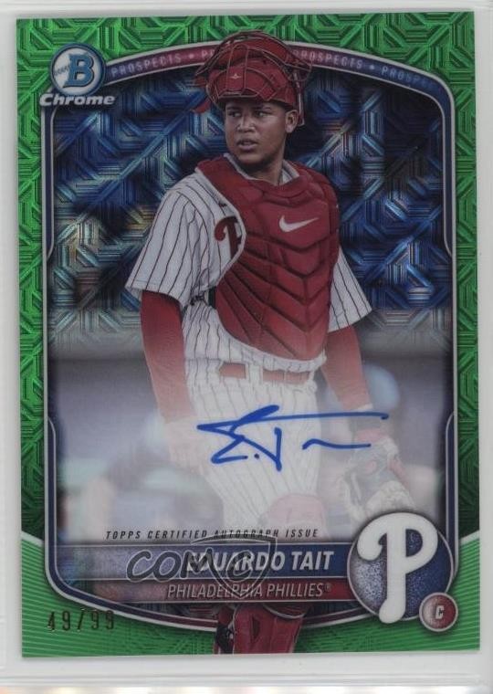 2025 Bowman Green Mojo Refractor 49/99 Eduardo Tait #BMA-ET Auto yl0