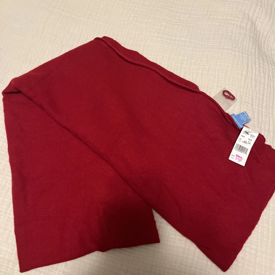 WHITE & WARREN 100% RED Cashmere 84x23 - Travel Wrap Scarf Shawl - NWT / NEW - Image 3 of 3