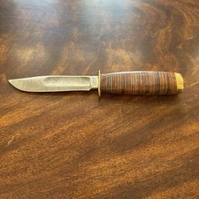 VINTAGE MARBLES KNIFE RARE HANDLE
