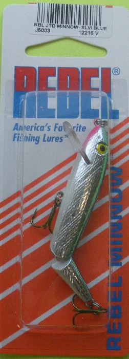 Rebel J5003 2 1/2" flutuador articulado minnow corredor raso 1/8 oz prata/preto - Imagem 4 de 4