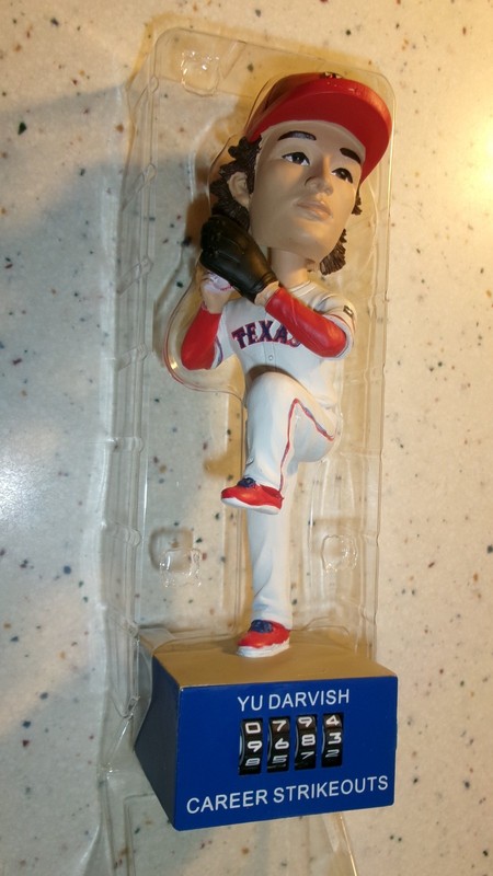 YU DARVISH bobblehead...Texas Rangers...2013...w/career strikeout counter...
