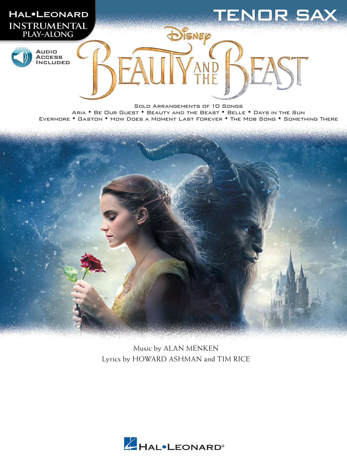 Beauty and the Beast Disney Movie Tenor Sax Sheet Music Play-Along Book & Audio