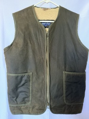 Fleurs de Bagne Discipline Waxed Cotton Fleece Hunting Workwear Vest M France