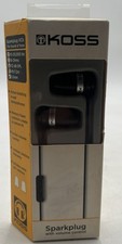Koss-Headphones Sparkplug Vc K In-Ear Stereophone Mic Black New Sealed
